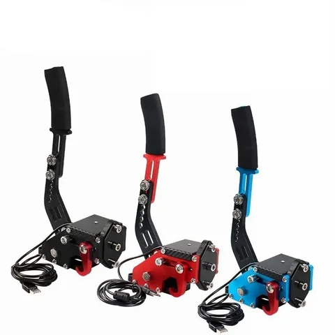 G25/27/29 T300 T500 PC yarış oyunları için USB el freni SIM Fanatecosw kir ralli el fren sistemi kırmızı siyah mavi HB-1009
