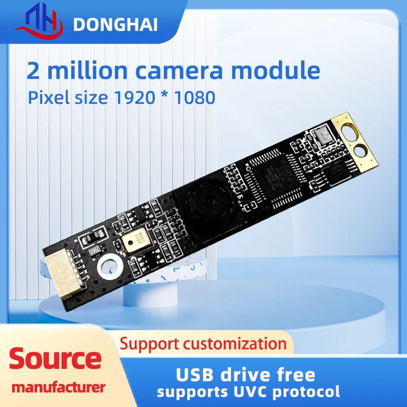 

2 million high pixel 1980x1020 miniature network camera 60degree Fixed focus UVC driver free camera module external computer