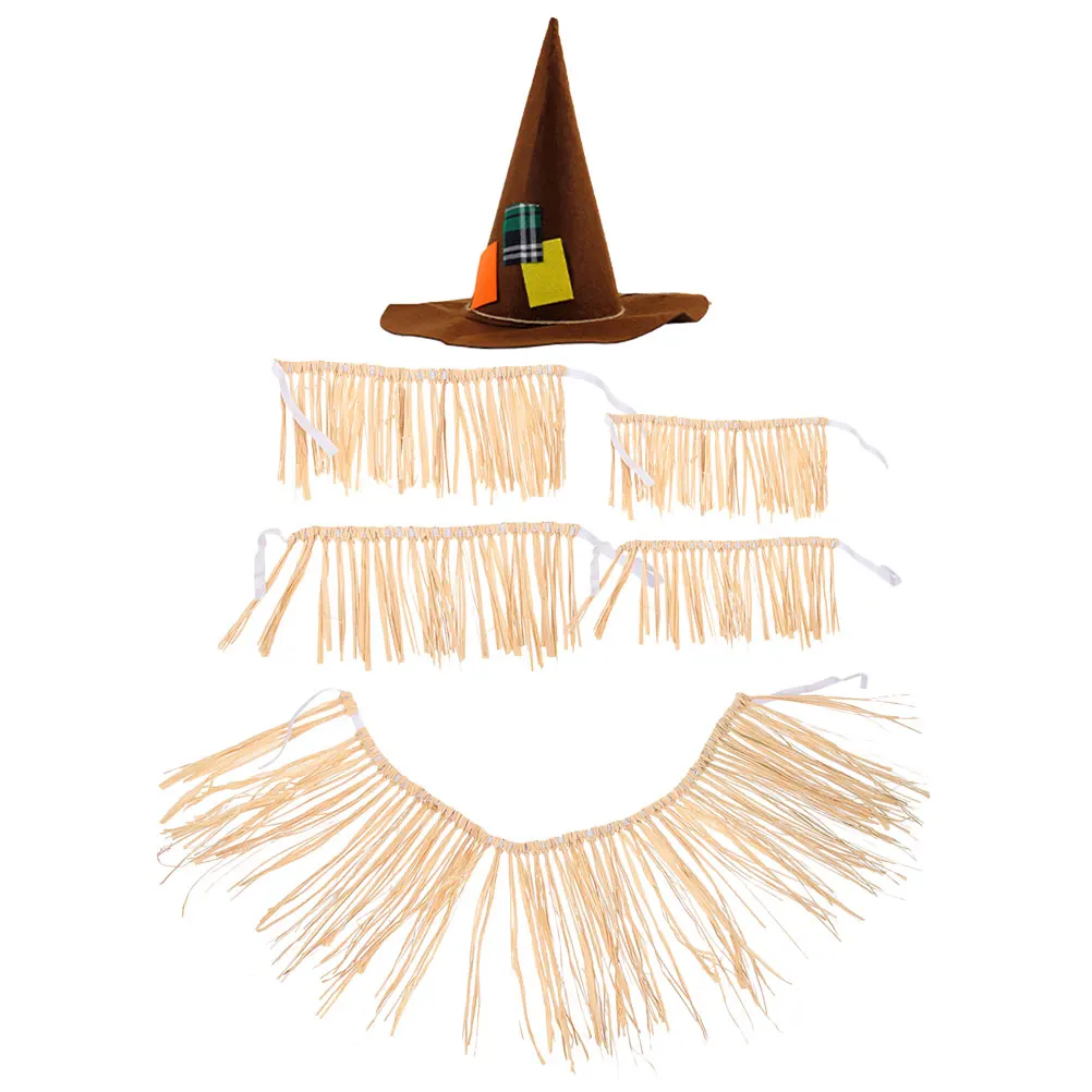 グラススカート 5 点セット ハワイアン ファンシー ドレス スカート パーティー ラフィア ルアウ 衣装 女性用 アクセサリー