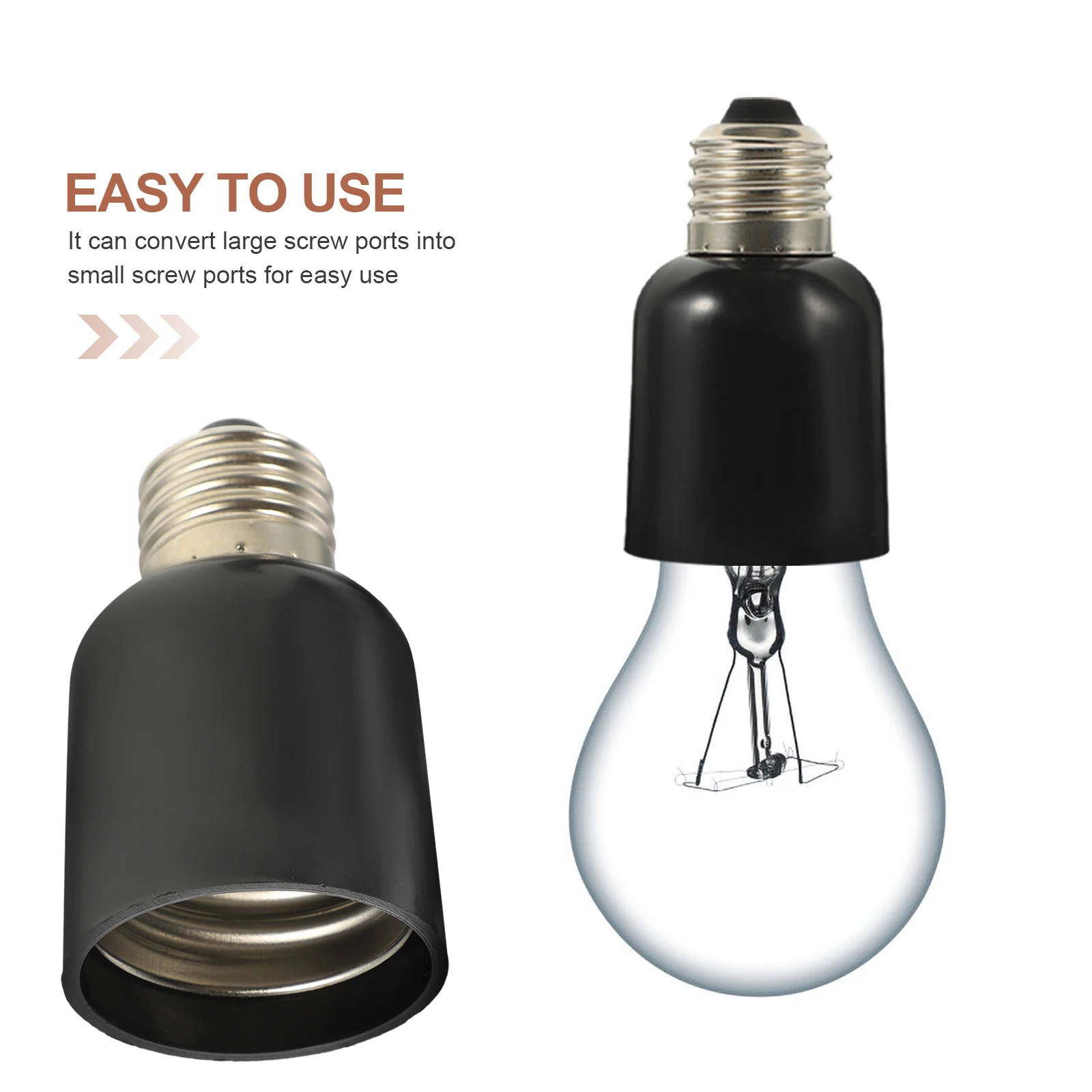 

2Pcs E27 E40 Bulb Adapters Durable Light Socket Converters for Home Light Bulb Socket Converters Commercial Use Screw Lamp
