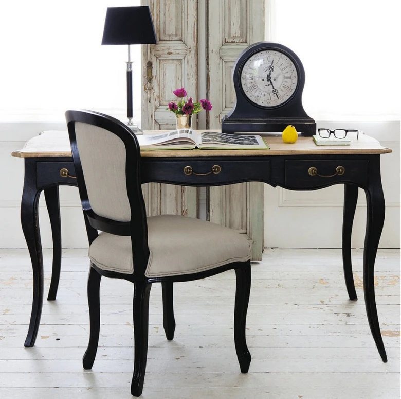 French light luxury log desk, small student household computer desk