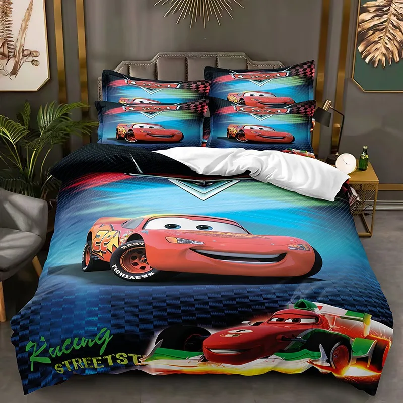 Cartoon Cars Bedding Sets,Disney Lightning McQueen Duvet Cover Boy Bedclothes Bed Linen Gift Kids,lighting mcqueen bed set