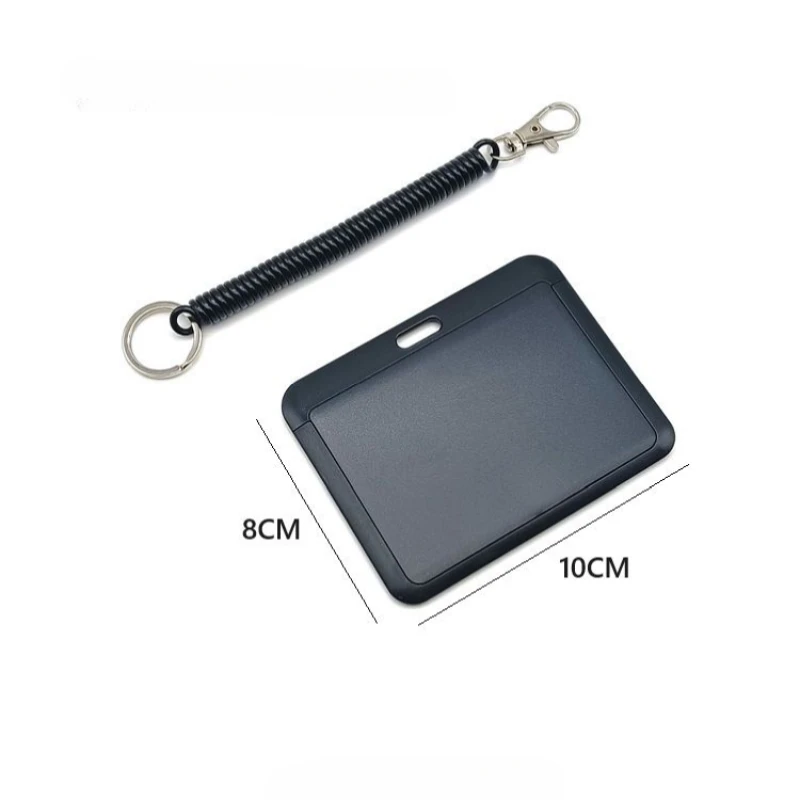 Student School Card Holder Anti‑Loss Protective Cover Portable Backpack Small Pendant ID Badge Card Sleeve for Daily Use