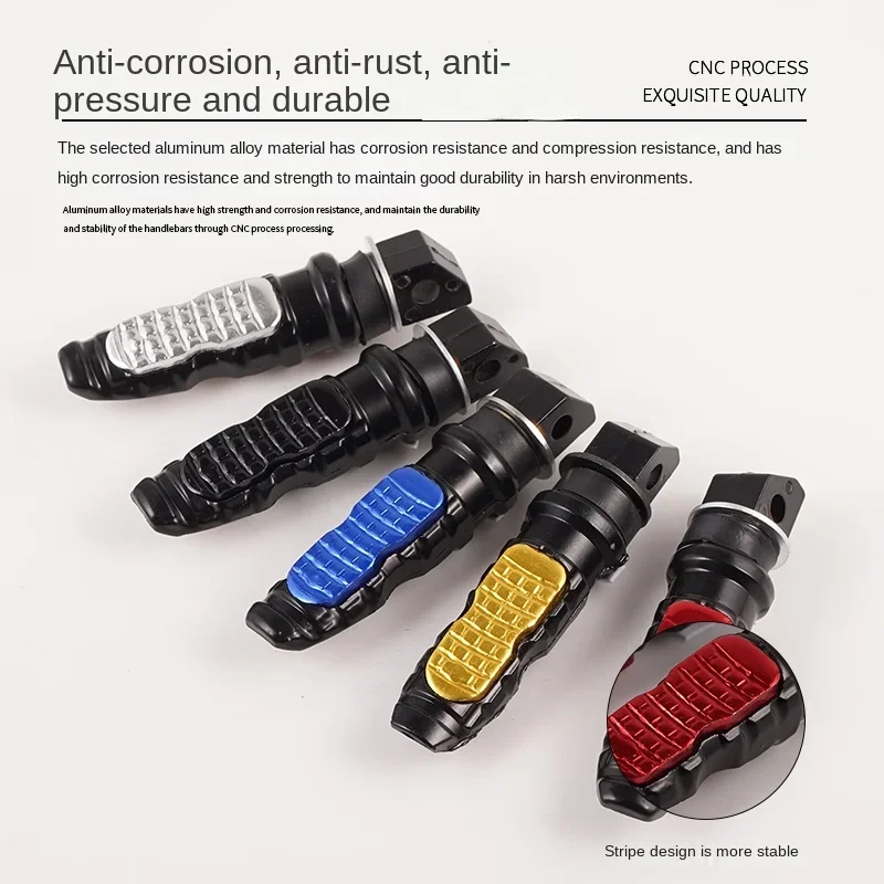 Motorcycle Off-road Vehicle Non-slip Foot Rests Aluminum Alloy Color Foot Pedals Rear Pedals Universal Back Pedal