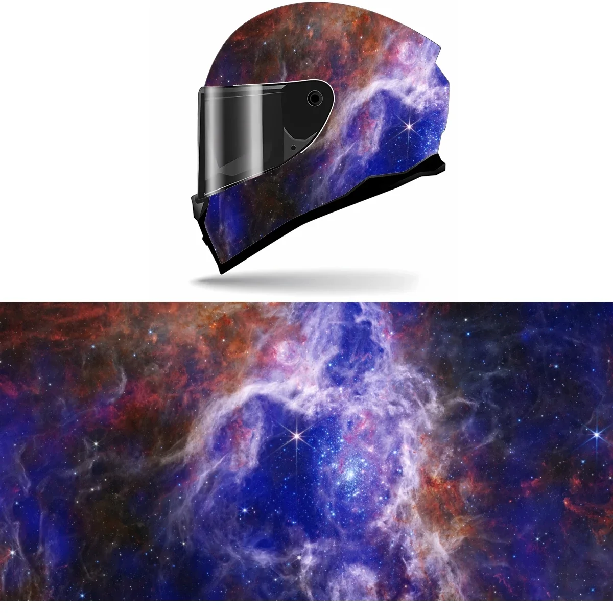 

Starry sky Motorcycle Helmet Stickers Self Adhesive Racing Custom Helmet Decal Wrap Vinyl Decal Stickers