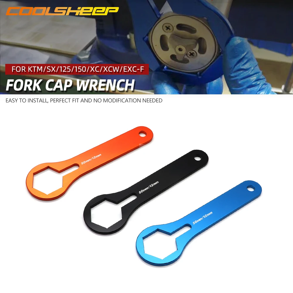 50mm WP AER & Xplor Fork Cap Wrench Tool Aluminum For 125 250 300 350 400 450 EXC XCW EXCF 6D 2008-2022 SX SXF XC XCF 2007-2022