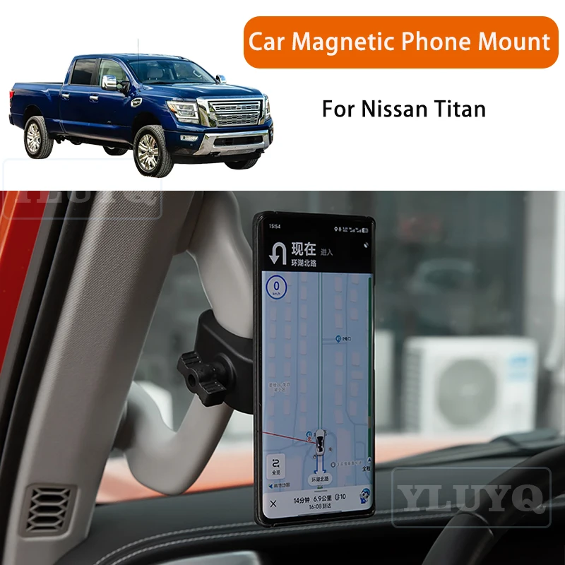 

For Nissan Titan Car Magnetic Phone Holder, Gravity Navigation Mount, A-Pillar, Passenger Side, Car Interior Accessories