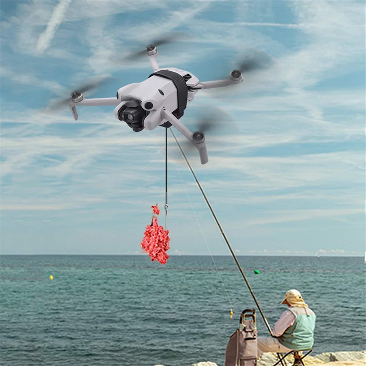 

Система A51I Airdrop для Mini 4 Pro/3 Pro/AIR3/Avata2, рыболовная приманка для дрона, обручальное кольцо, подарок, доставка, спасательная помощь, Airdropper
