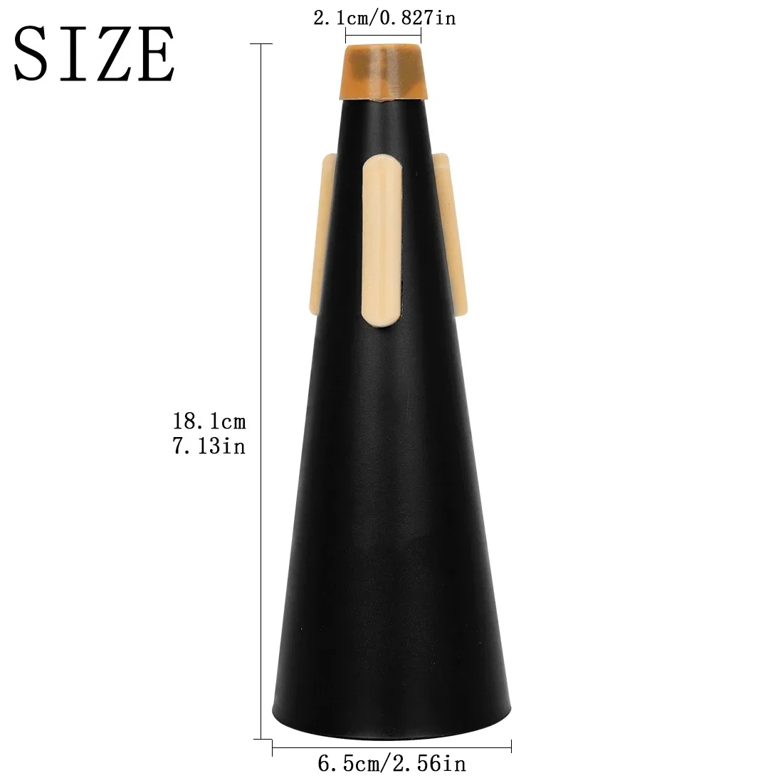 Universal Trumpet Practice Mute Straight Taper Body Portable Noise Dampener Replacement Accessory for Beginner Trumpet Learners