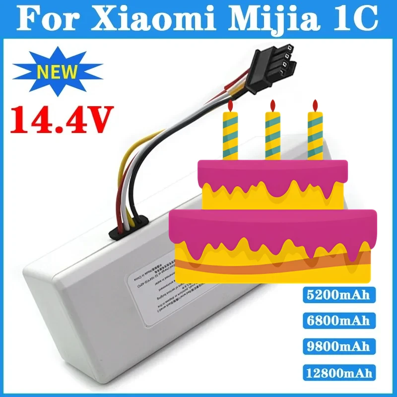 

Аккумулятор 14.4V P1904-4S2P-MM для робота-пылесоса Xiaomi, аксессуары для робота-пылесоса 1C, сменный аккумулятор
