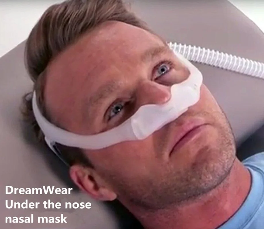 DreamWear Nasal Pillows with Headgear and Four Cushins（S, SW ,M,MW ）for Sleep Snoring and Apnea Universal for all ventilators