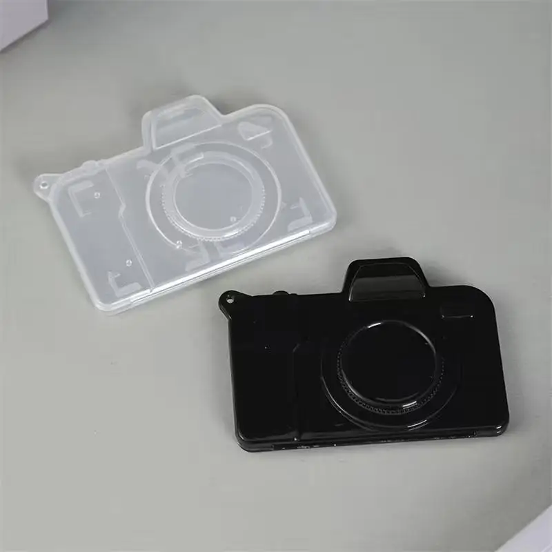 1/2pcs Camera-Shaped Compact Memory Card Holder Organizer Storage Box, Portable Electronic Accessories Card Case