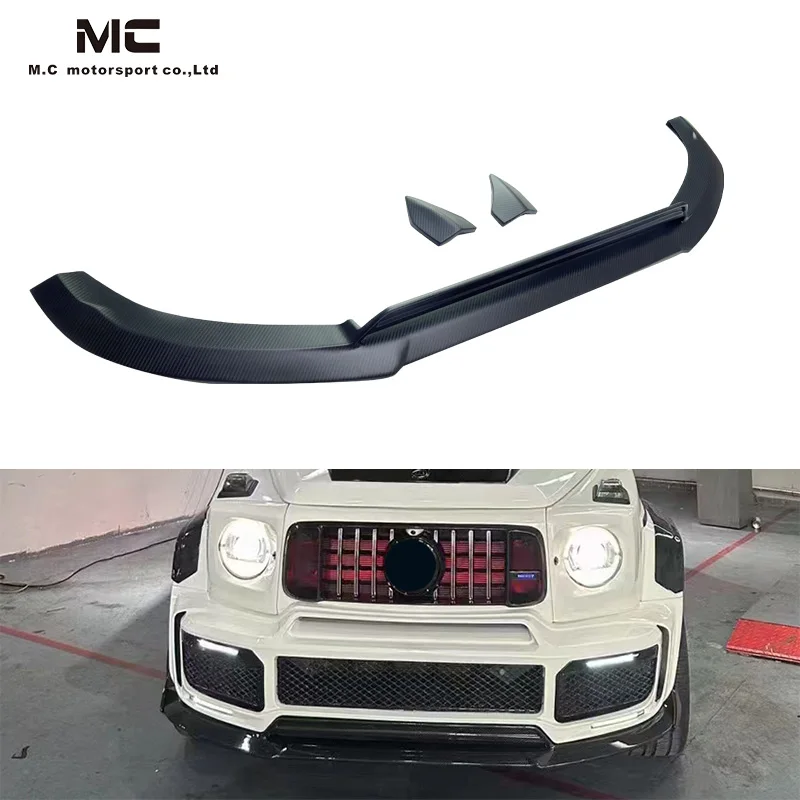 G class Front Lip for W463A W464 G class G500 G63 to Rocket Edition B900 Style Dry Carbon Front Lip Spoiler Chin