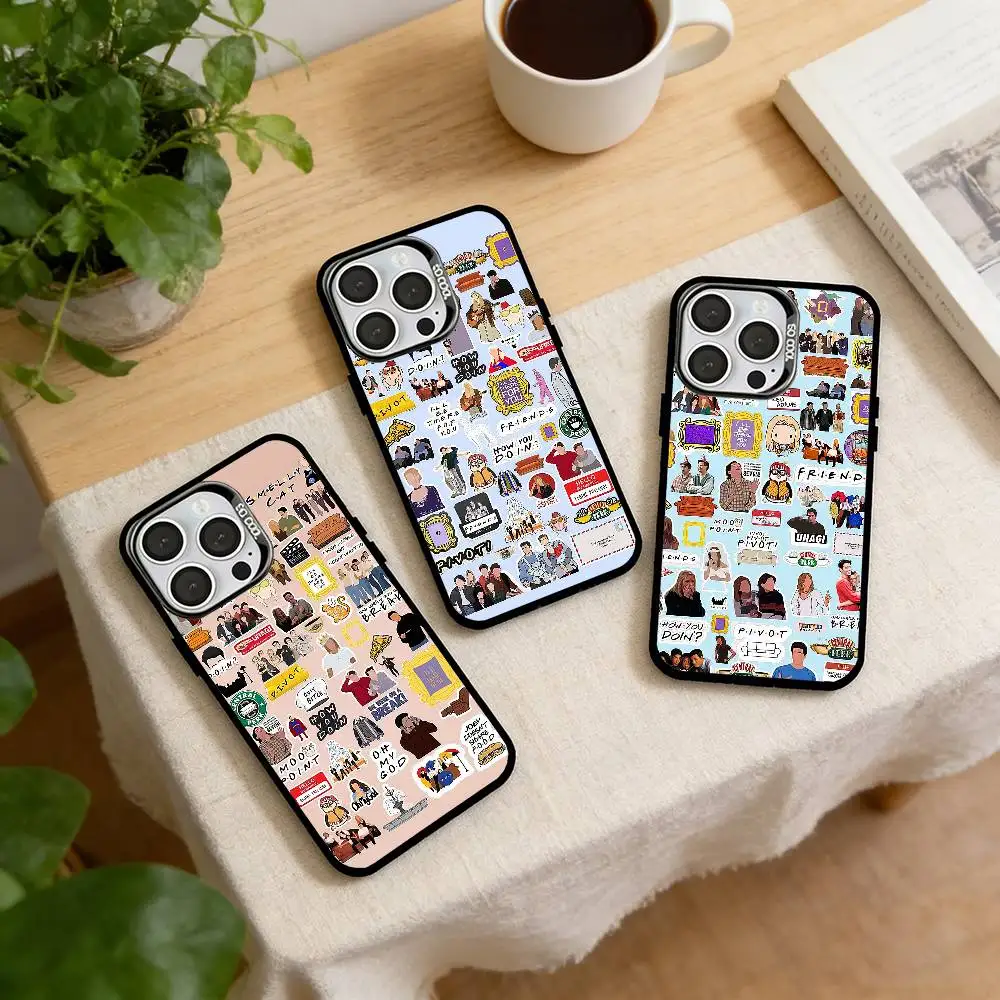 

Friends Hot TV Show Phone Case For iPhone 17,16,15,14,13,12,11 Plus,Pro Max,XS,Colorful Silver Phone case Funda Cover