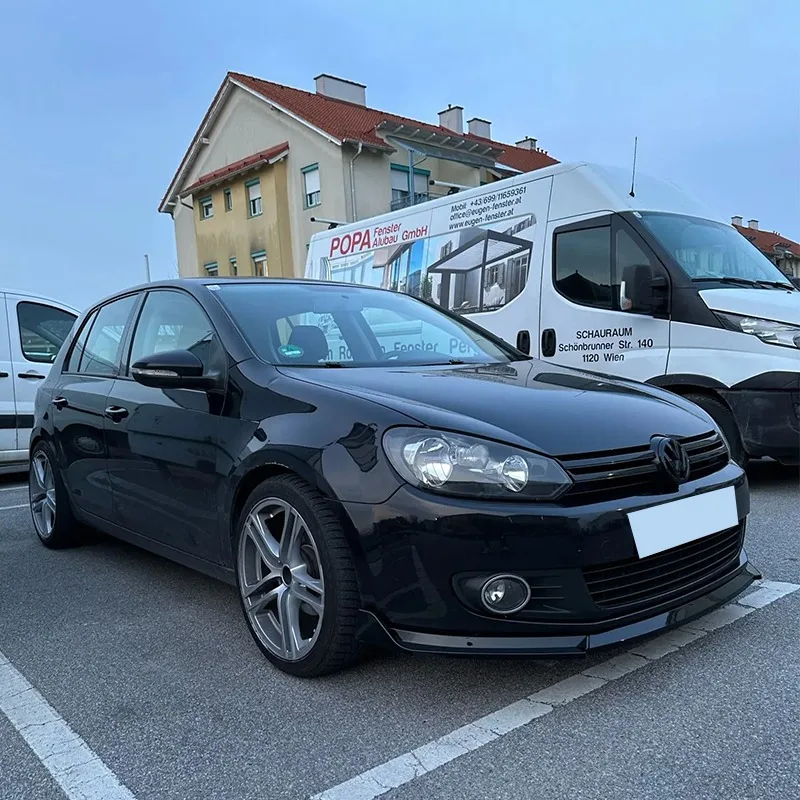 VW Golf MK6 스탠다드 골프 6 TSI TDI MPI 차량용 프론트 범퍼 립 스포일러 스플리터 프론트 립 캡 스포일러, 바디 키트 튜닝 2008-2013