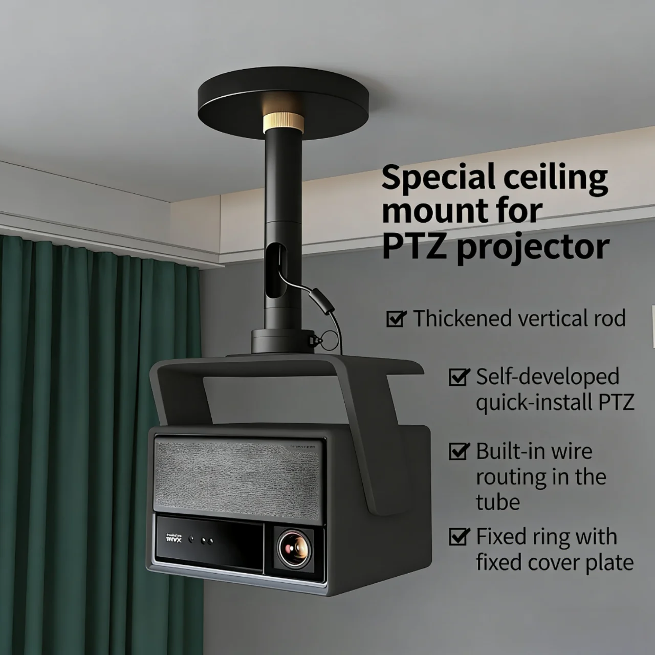 projector-gimbal-ceiling-bracket-with-stable-load-bearing-capacity-suitable-for-projectors-such-as-xgimi-dangbei-jmgo-etc