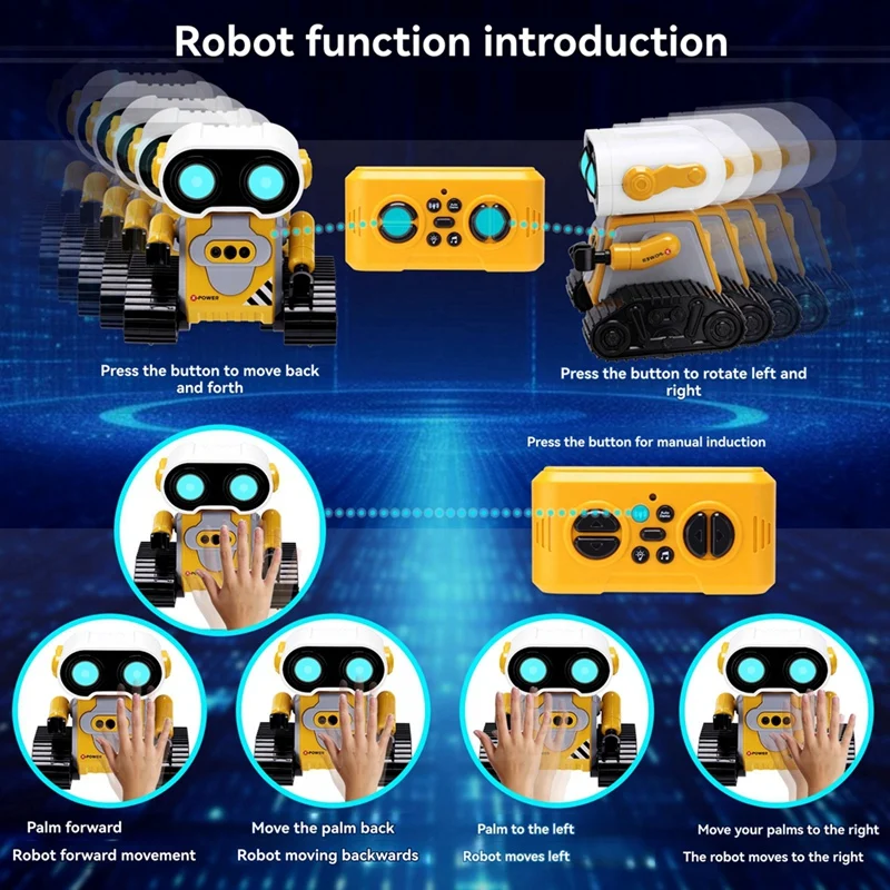 

Ai Robot Toy Gesture Sensing Rechargeable RC Robot Toy AJAS