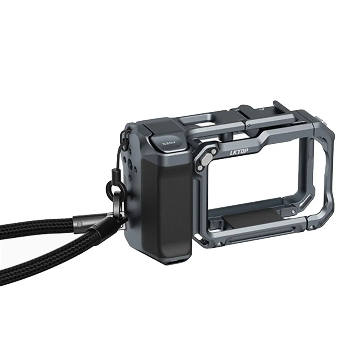 AT33 LKTOP for DJI Action 6 Action Camera Handle Portable Magnetic Quick-Release Cold Shoe Cage Street Photography Handle Kit