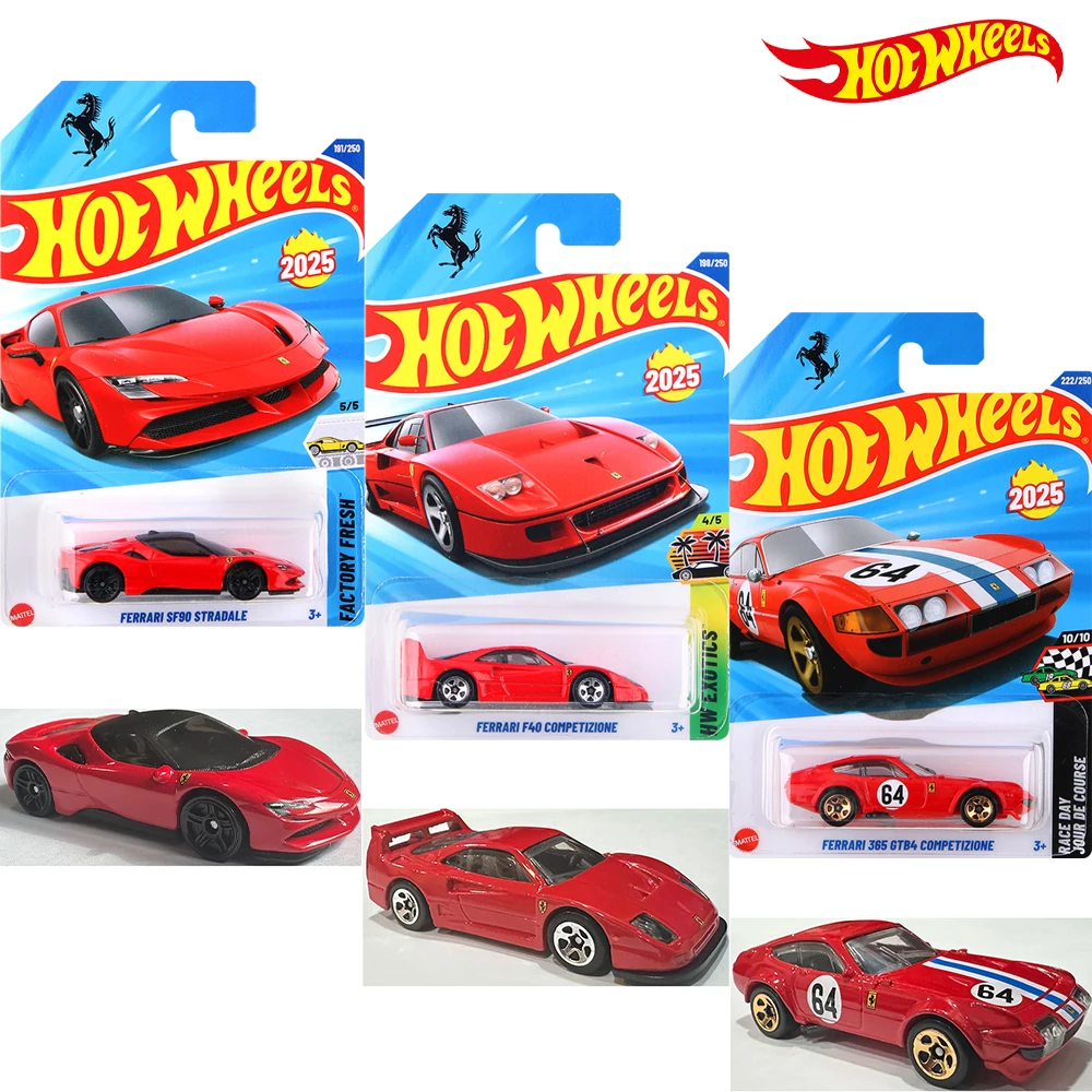 GTB/ 365 / F355 8台セット Ferrari Wheels Hot Masinuta 1 scara rosu, Competizione, GTB4 365 Ferrari Wheels Hot ミニカー