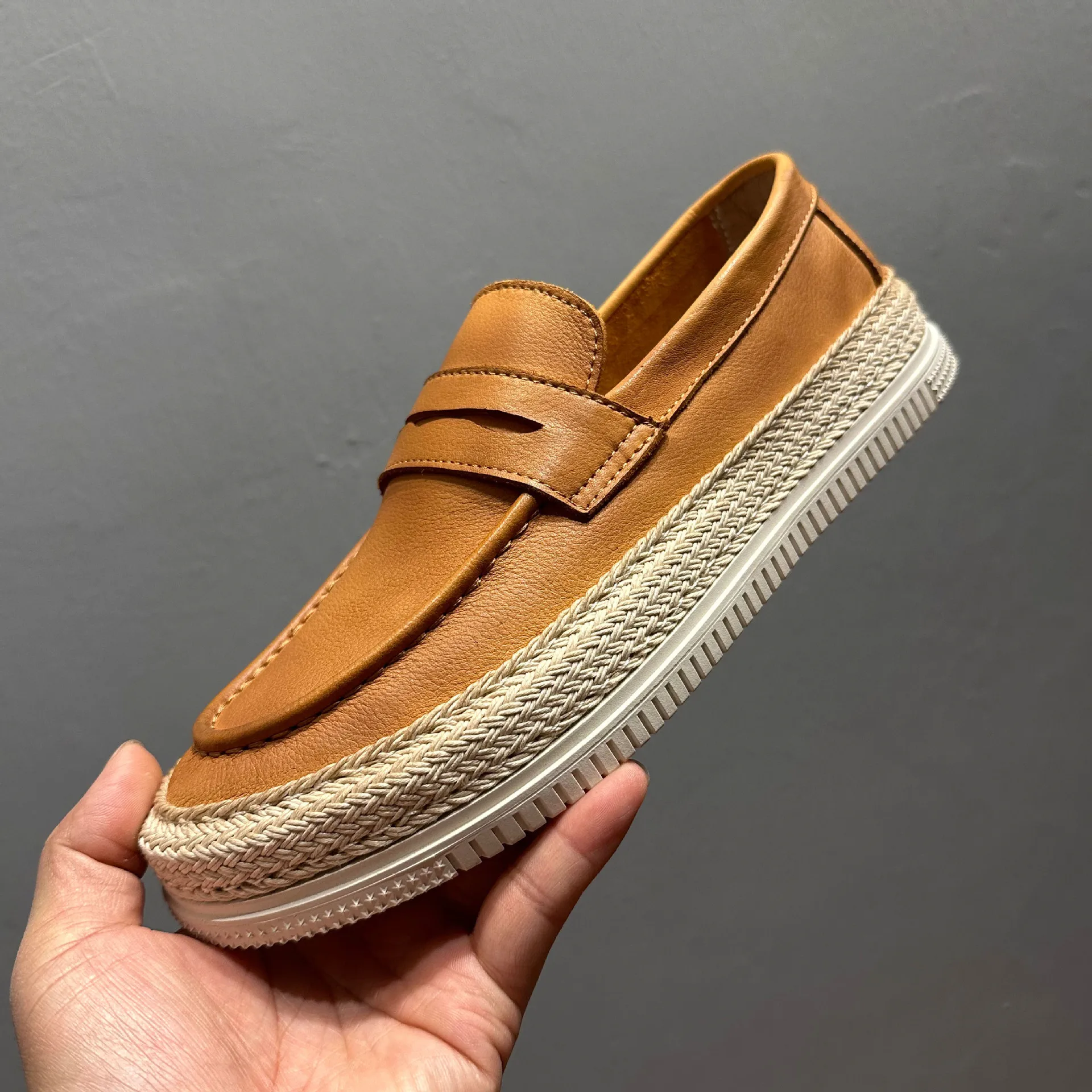 

Мужские дышащие кроссовки из натуральной кожи для вождения | Мокасины без шнуровки из мягкой воловьей кожи | Винтажные повседневные удобные мокасины в рыбацком стиле