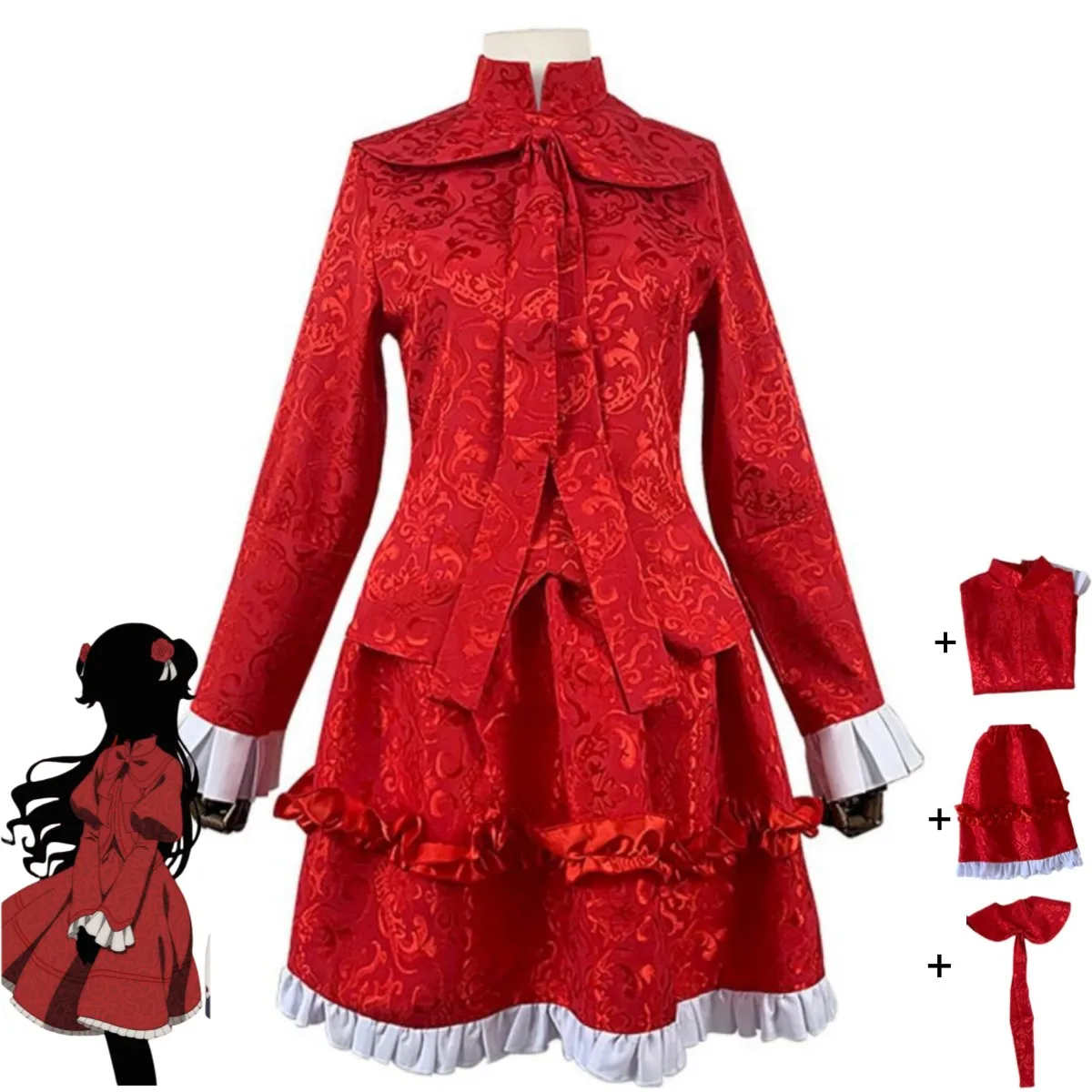 Anime SHADOWS HOUSE Kate Shadow Cosplay Costume Lovely Kawaii Lolita Short Red Dress Dailydress Hallowen Carnival Party Suit