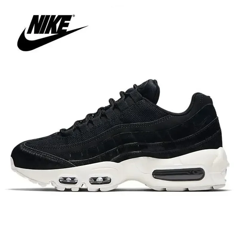 حذاء Nike-Air Max 95 للجري للرجال والنساء ، رياضات خارجية ، فرو منقوش ، أسود ، حذاء رياضي مريح ، 40-46 ، وصل حديثًا ،