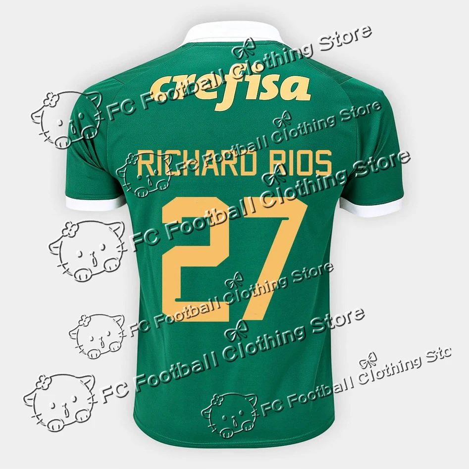 

Brazil Palmeiras Home RICHARD RIOS #27 Football Jersey Shirt - 2024 2025 Motorcycle Super Cool Short Sleeve Shirt