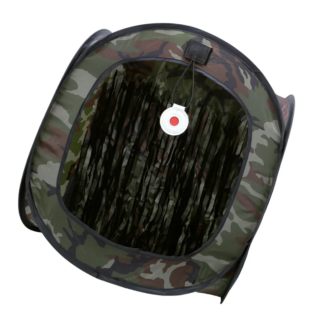Training Tent Camouflage Portable Foldable Shooting Target With 4 Nylon Clasps Double Mesh Mute Detachable Hunting