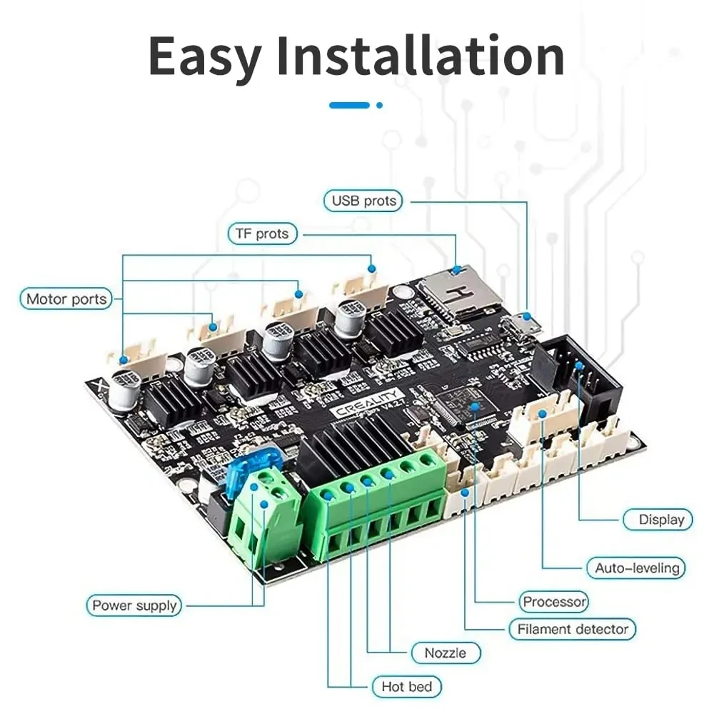 Creality Ender 3 Touchscreen Kit 4.3 Inch LCD Display with V4.2.7 Mainboard for Ender 3/ Ender-3 V2/3 Pro 3D Printers