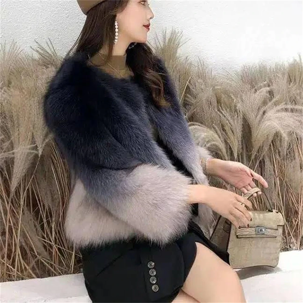 Inverno caldo peloso cappotto di pelliccia sintetica donna 2024 moda solido O collo sottile spessa giacca di peluche femminile manica lunga capispalla corta