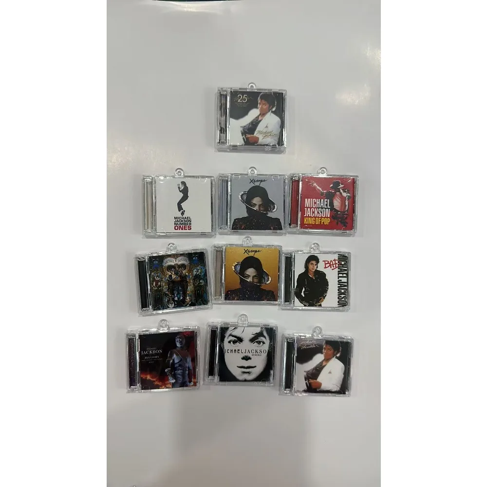 

Michael Jackson Mini CD Keychain 8PCS MJ Fans English Replica Playable Classic Music Memorabilia Gift Free Shipping