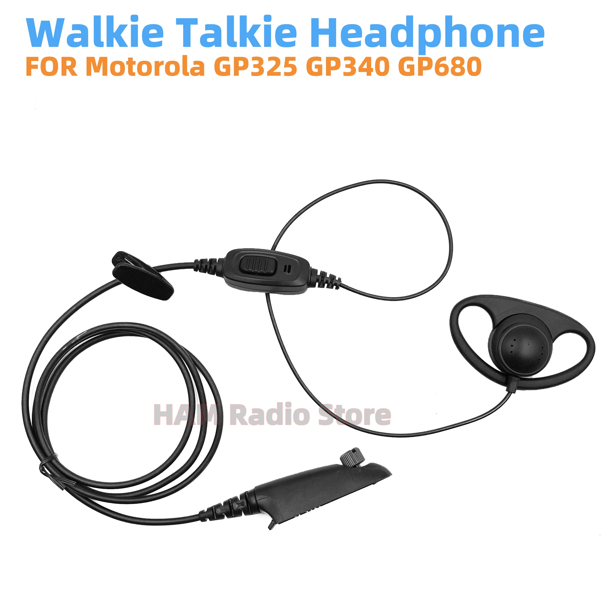 

Earpiece Headset with PTT For Motorola Radio GP328 GP338 GP340 GP380 PRO5450 PRO5150 GP380 GP540 GP580 GP640 Earpiece Walkie