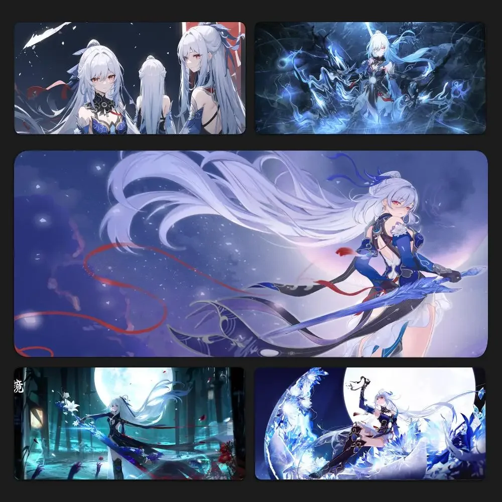 

Jingliu Star Rail Cool Anime Girl Mousepad Large Gaming Mouse Pad LockEdge Thickened Computer Keyboard Table Desk Mat
