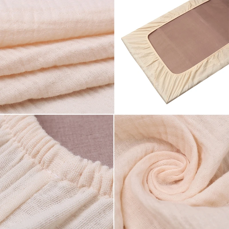 DXAD Universal Crib Fitted Sheets ผ้าคลุมเตียงสีทึบผ้าคลุมที่นอนผ้าฝ้ายนุ่มยืดเตียงเด็กแผ่นติดตั้ง