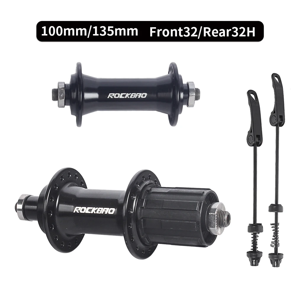 ROCKBAO-Moyeu de vélo de montagne en alliage d\'aluminium, frein à cassette V, vélo de route VTT, 24 trous, 32 trous, 36 trous, 7 vitesses, 8