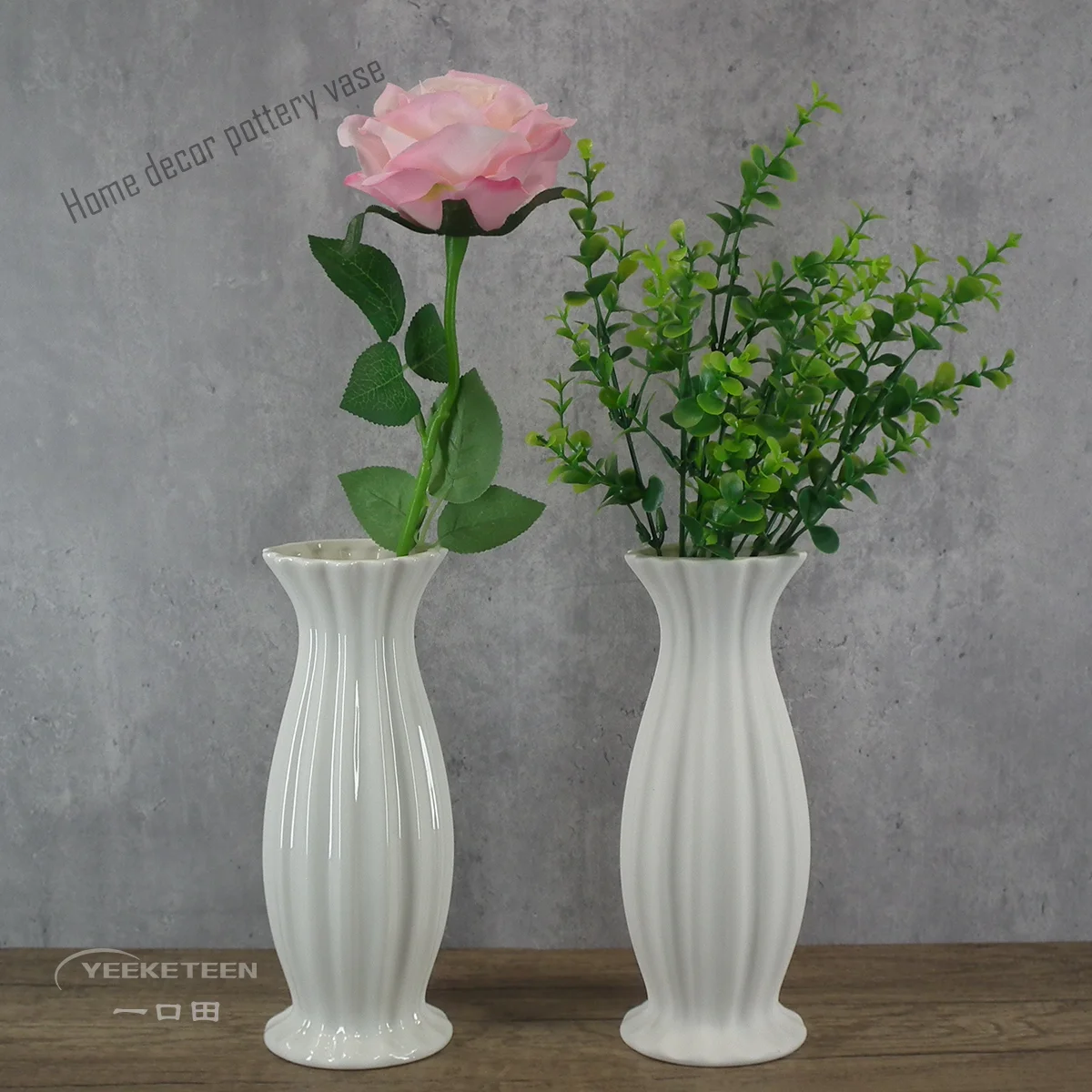 

Ceramic Vase for Home Decoration Vase for Flowers, Imitating Roman Column Style Vase for Decoration Home Room Desk Decoration
