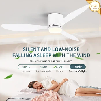 LED 조명, DC 모터, 높은 풍량 원격 천장 선풍기, 주방, 거실, 다이닝 룸, 테라스 펜던트 조명