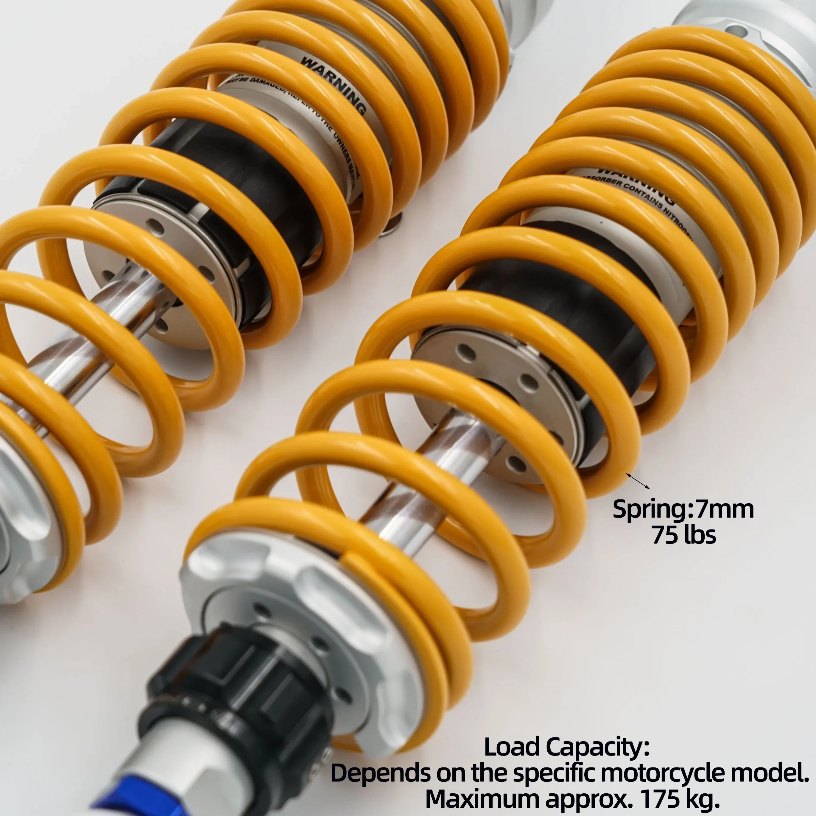 Universal rear shocks for Yamaha GT150 / Longjia XDV 250/300 / Honda NS150LA / CGX150 / CG125 / CM125 / GN125/ AE4/AE5i/AE8 - view 4