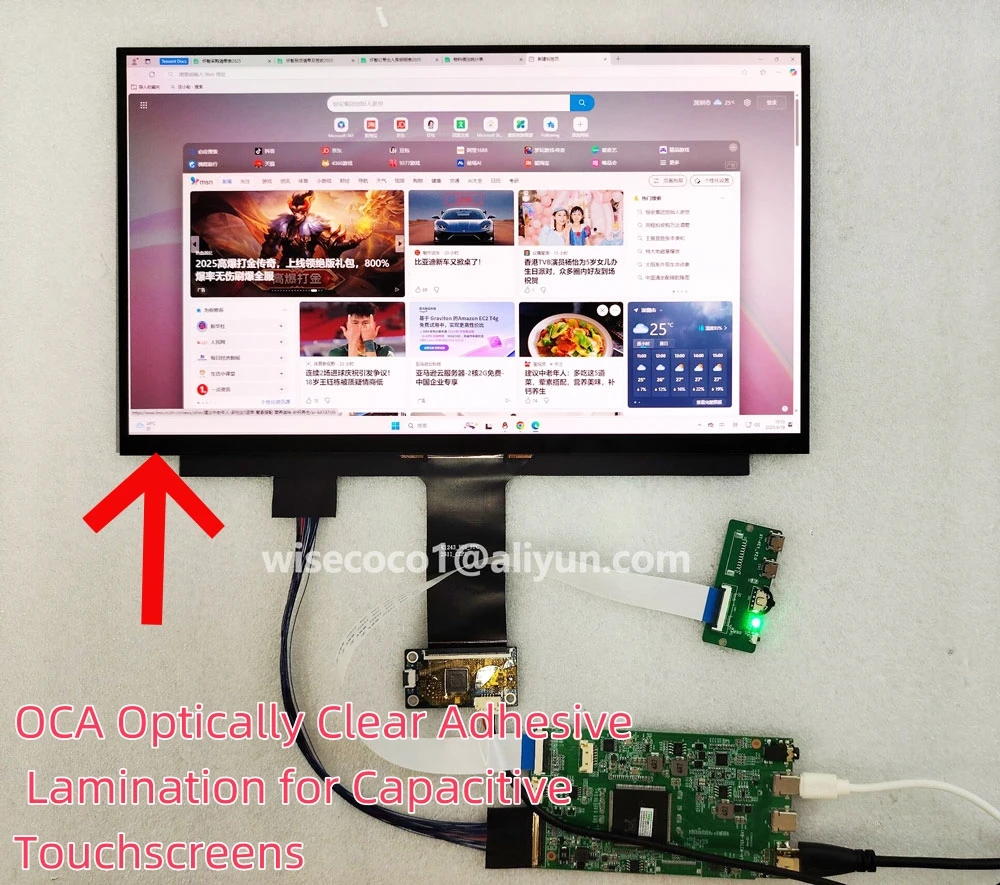 Wisecoco Amoled 13.3 Inch 4K OLED Display IPS 3840x2160 UHD USB-C Driver Board OCA Bonding Touchscreen 100%DCI-P3 10Bits