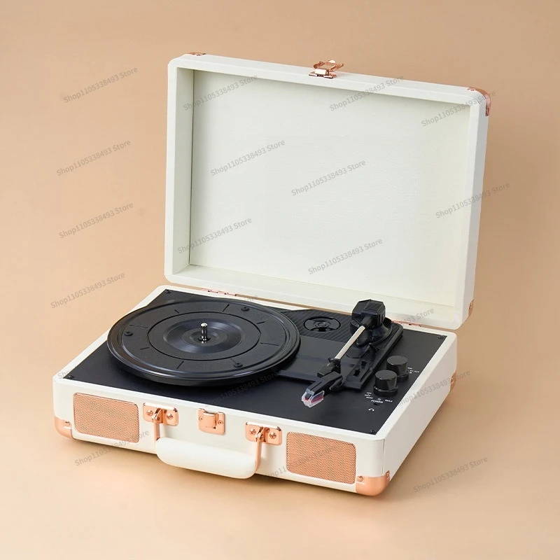 For Portable Mini Gramophone Desktop Vinyl Record Player Portable Wireless Bluetooth Audio Phonograph
