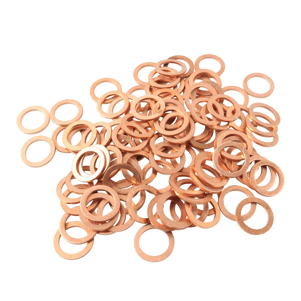 100Pc/Set Car Oil Drain Plug Washer 20mm Diameter Copper Gasket Kit Replacement For Mercedes-Benz 007603-014106 Auto Accessories