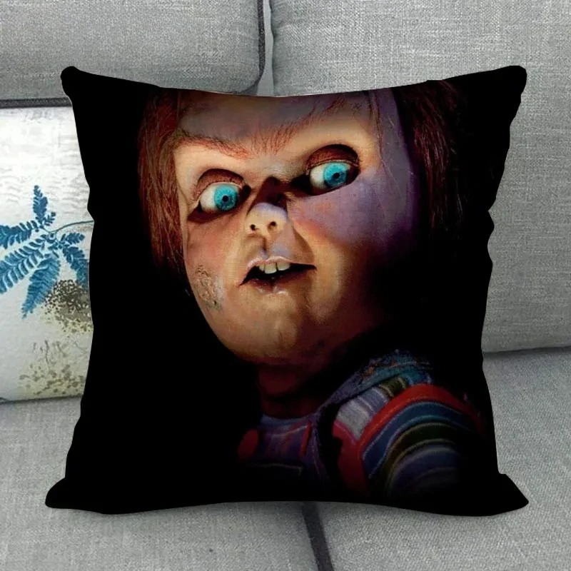 Custom Chucky Nice Pillowcase 45X45cm Wedding Decorative Eco-Friendly  peach skin Fabric Pillow Case