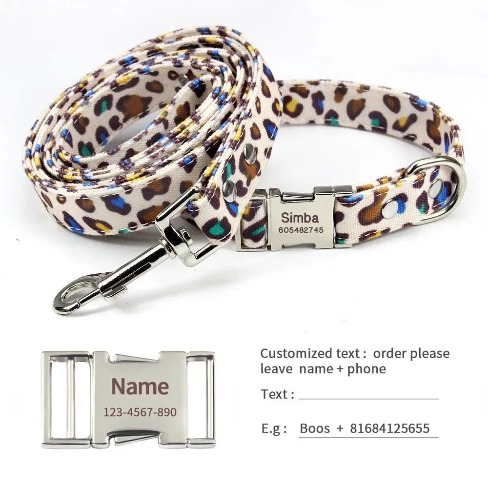 Personalized Dog Collar Free Engraved Name Custom Nameplate Collars for Small Medium Large Dogs Accessories Pet Product Pitbull