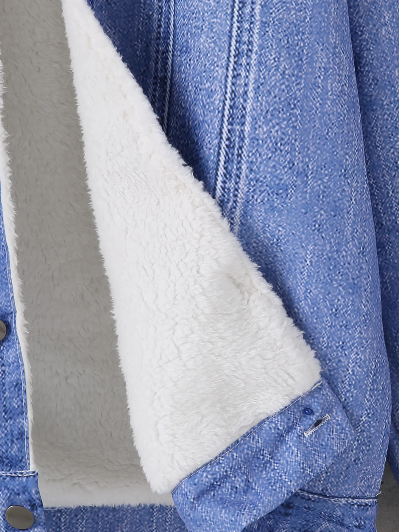 Autumn And Winter Boys' Long Sleeved Lapel Imitation Denim And Velvet Jacket, Fashionable Casual Jacket