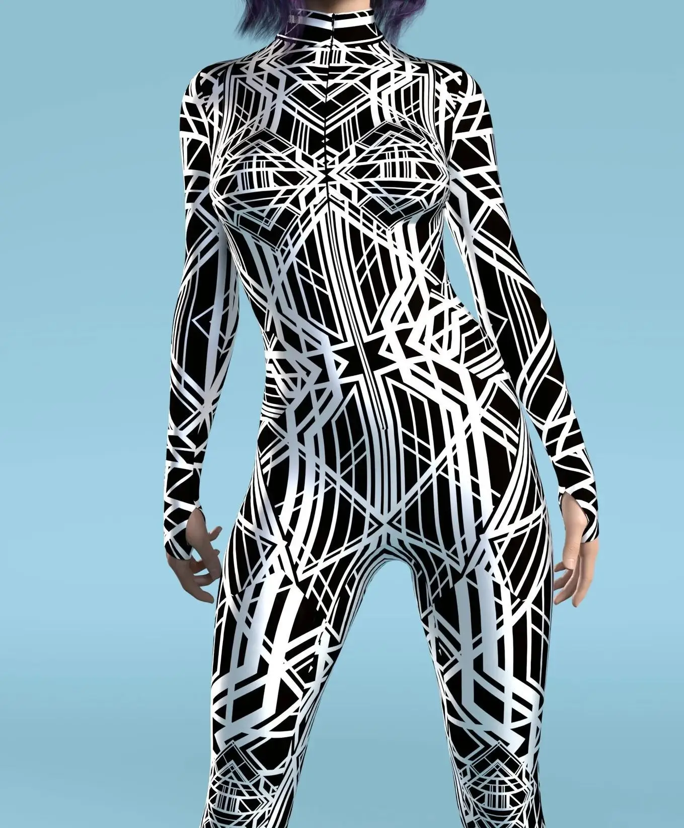 Sexy Leopardenmuster-Overall für Damen, Party-Kostüm, enganliegender Jumpsuit, Onesie-Kostüm, elastischer Bodysuit für Feiertage und Spiele. – Detail 15