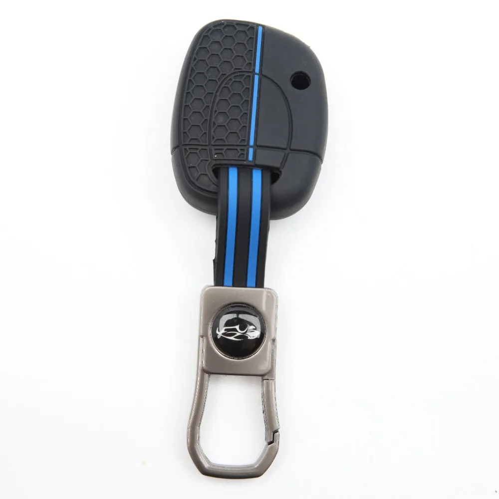Soft Silicone Key Fob Case For Renault Twingo Clio Kangoo Master with clasp holder Precise Fit Full Coverage Stylish Durable
