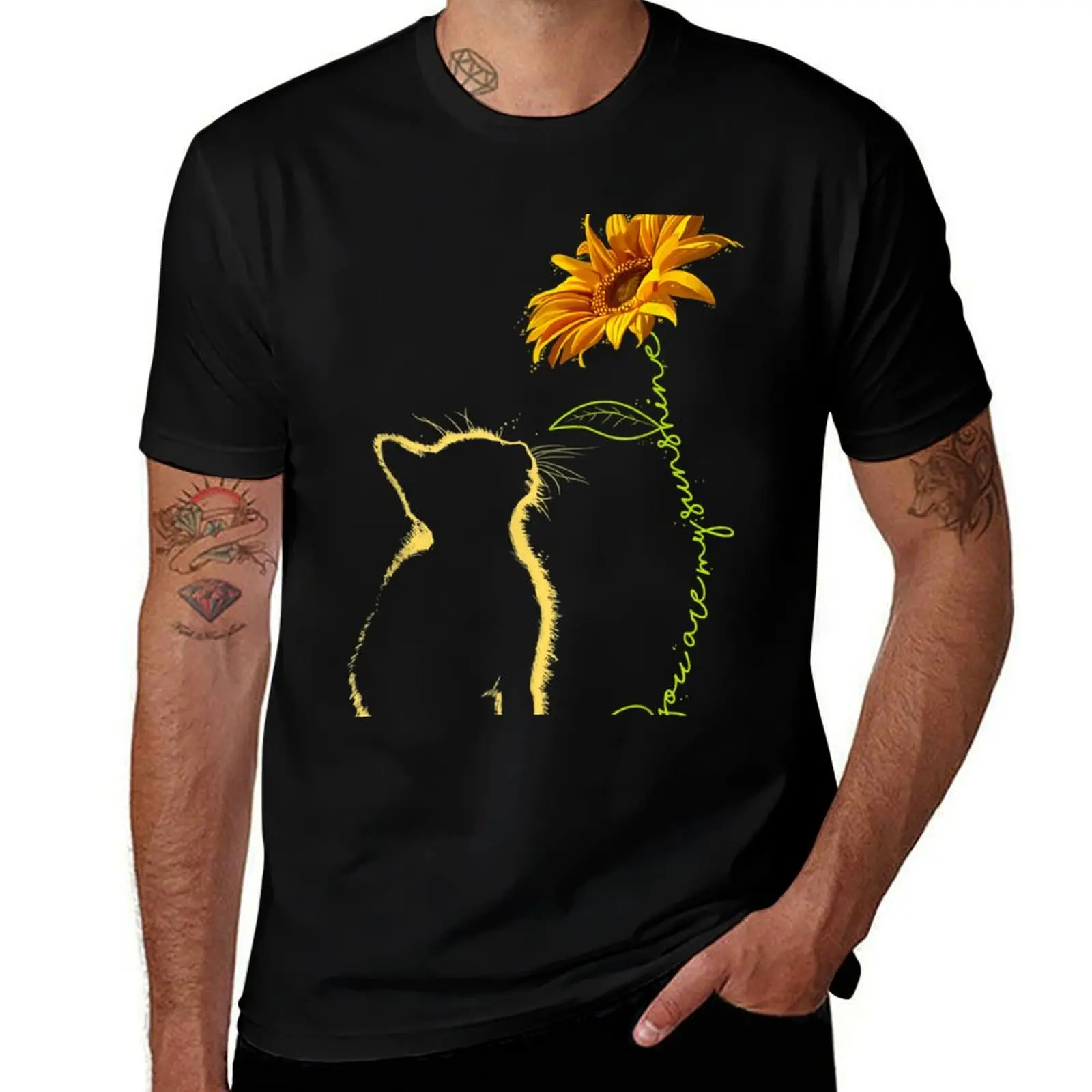 

You Are My Sunshine Cat Sunflower #p21 T-Shirt Sun Block Outdoor T-Shirt
