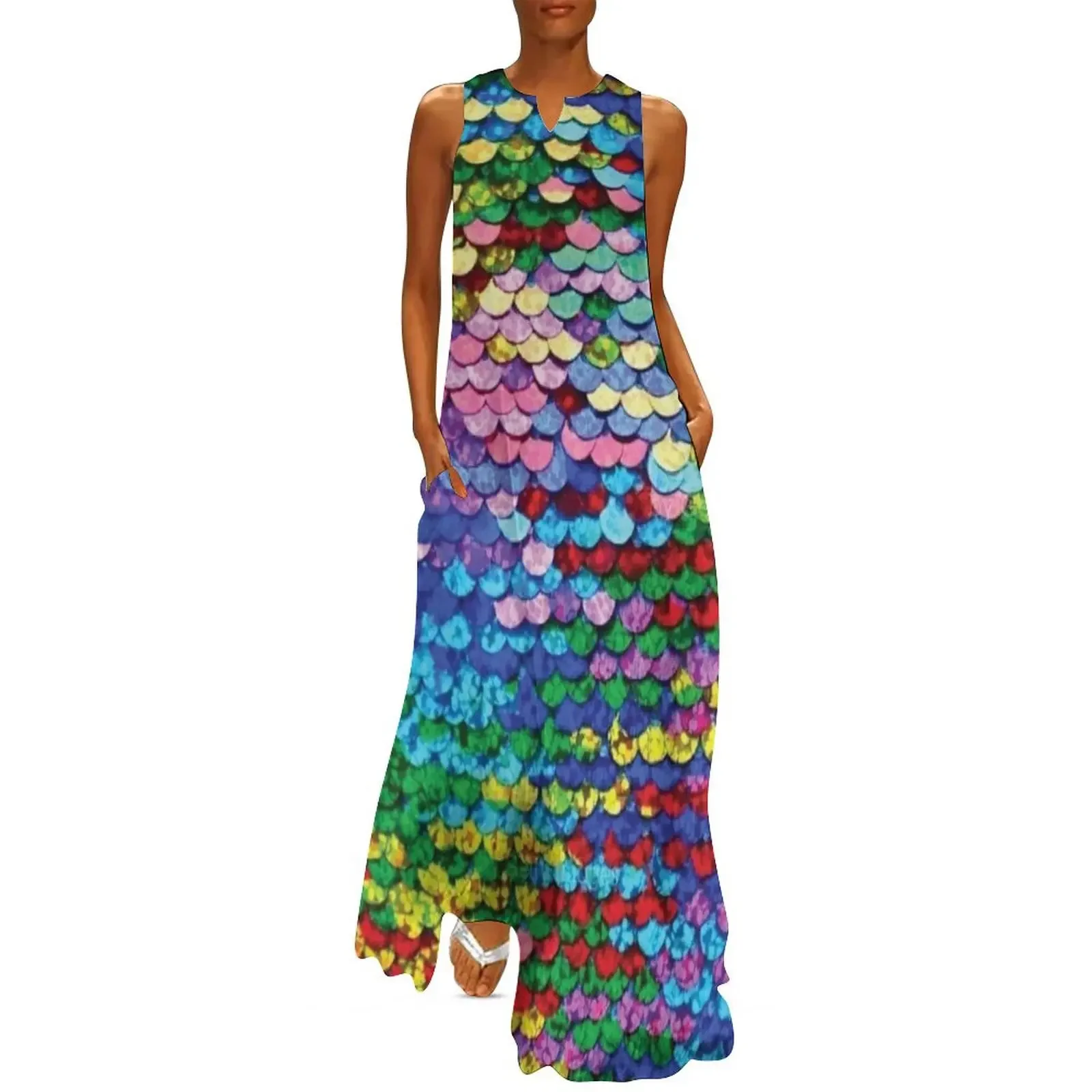 

sequins rainbow ,Texture scales with bright Sequins close-up Long Dress clothes for woman Long dresses Clothing Dress