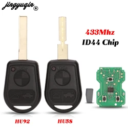 jingyuqin For BMW Z3 E31 E32 E34 E36 E38 E39 E46 Z3i Smart Remote Car Key 433Mhz PCF7935 Chip Fob 3 Buttons HU92 HU58 Blade