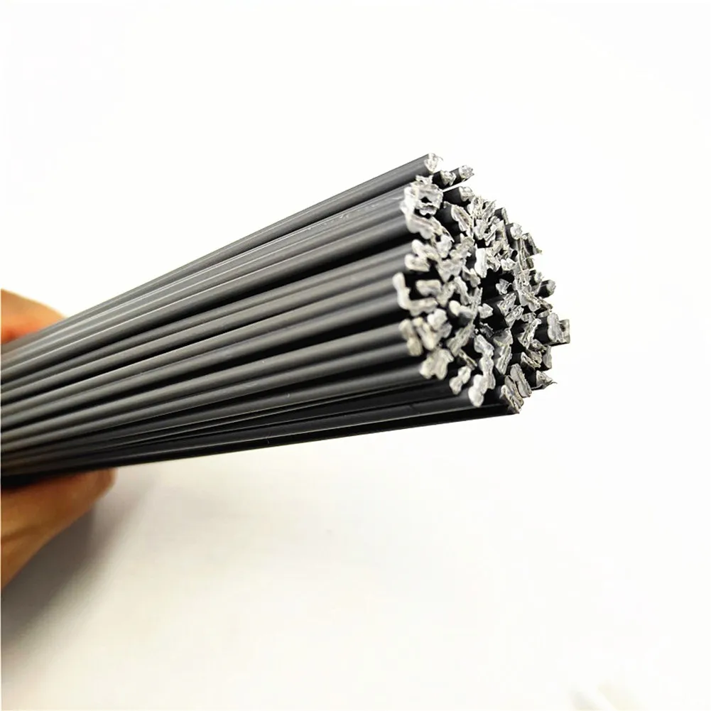 แท่งเชื่อม200มม. 50ชิ้นสำหรับรถยนต์กันชนสีเทา PVC เครื่องมือซ่อมพลาสติก